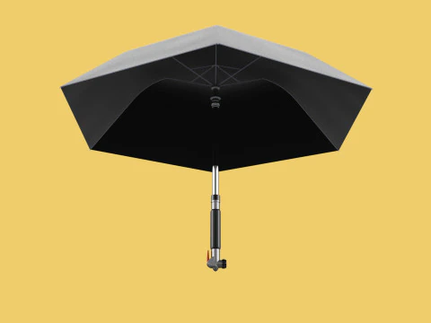 MULTIFUNCTION HANDLE AIR PUMP UMBRELLA INFLATOR BIKE PORTABLE 3D Model