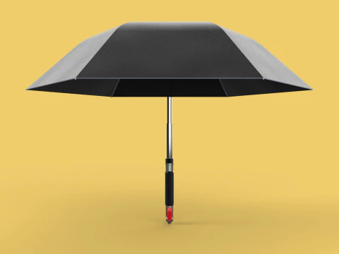 MULTIFUNCTION HANDLE AIR PUMP UMBRELLA INFLATOR BIKE PORTABLE 3D Model