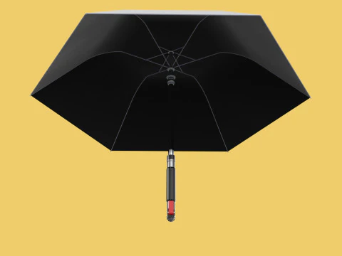 MULTIFUNCTION HANDLE AIR PUMP UMBRELLA INFLATOR BIKE PORTABLE 3D Model