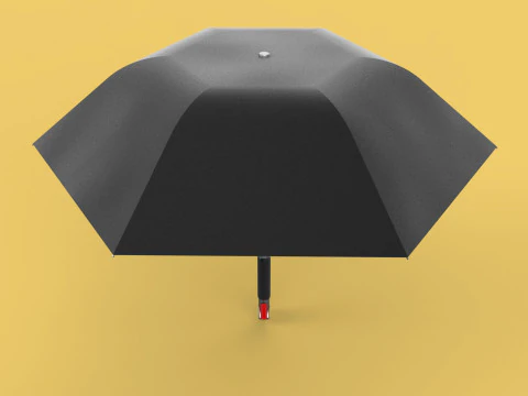 MULTIFUNCTION HANDLE AIR PUMP UMBRELLA INFLATOR BIKE PORTABLE 3D Model