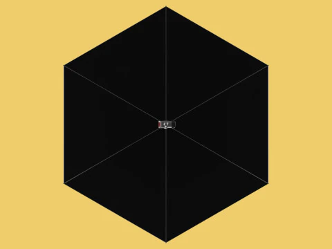 MULTIFUNCTION HANDLE AIR PUMP UMBRELLA INFLATOR BIKE PORTABLE 3D Model