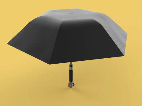 MULTIFUNCTION HANDLE AIR PUMP UMBRELLA INFLATOR BIKE PORTABLE 3D Model