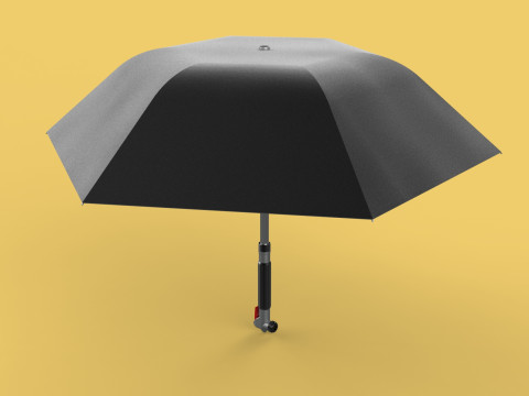 MULTIFUNCTION HANDLE AIR PUMP UMBRELLA INFLATOR BIKE PORTABLE 3D 모델