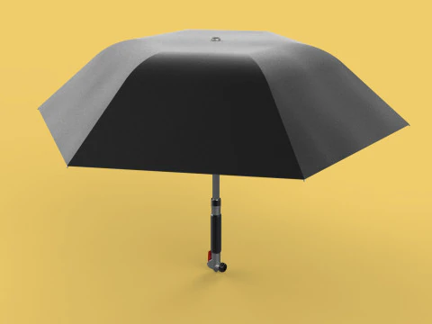 MULTIFUNCTION HANDLE AIR PUMP UMBRELLA INFLATOR BIKE PORTABLE 3D Model