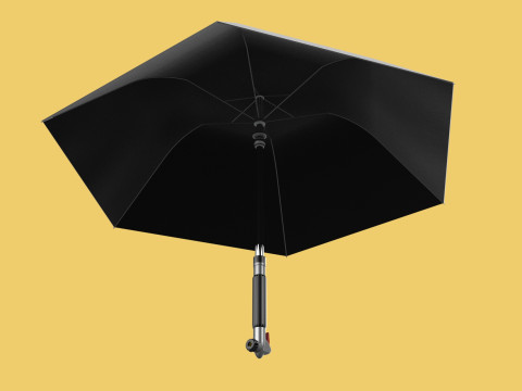 MULTIFUNCTION HANDLE AIR PUMP UMBRELLA INFLATOR BIKE PORTABLE 3D 모델