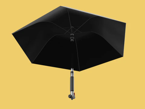 MULTIFUNCTION HANDLE AIR PUMP UMBRELLA INFLATOR BIKE PORTABLE 3D Model