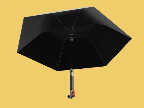 MULTIFUNCTION HANDLE AIR PUMP UMBRELLA INFLATOR BIKE PORTABLE 3D Model