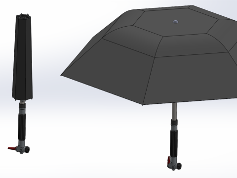 MULTIFUNCTION HANDLE AIR PUMP UMBRELLA INFLATOR BIKE PORTABLE 3D 모델