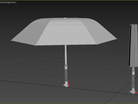 MULTIFUNCTION HANDLE AIR PUMP UMBRELLA INFLATOR BIKE PORTABLE 3D Model