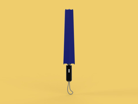 FOLDED OPEN CLOSED UMBRELLA AUTO FOLDABLE FOLDING COMPACT CLOSE 3D 模型