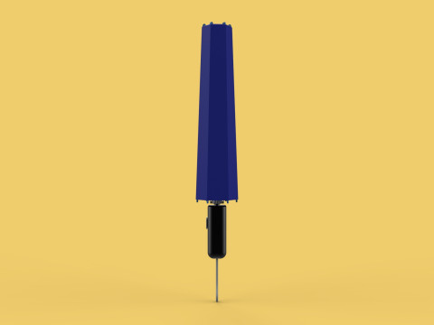 FOLDED OPEN CLOSED UMBRELLA AUTO FOLDABLE FOLDING COMPACT CLOSE 3D 模型