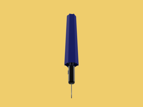FOLDED OPEN CLOSED UMBRELLA AUTO FOLDABLE FOLDING COMPACT CLOSE 3D 模型