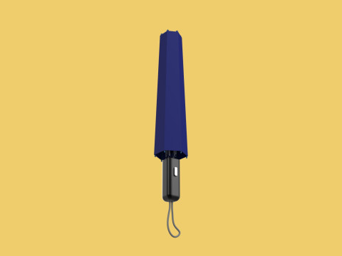 FOLDED OPEN CLOSED UMBRELLA AUTO FOLDABLE FOLDING COMPACT CLOSE 3D 模型