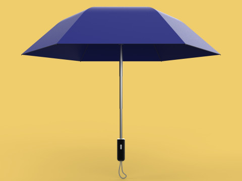 FOLDED OPEN CLOSED UMBRELLA AUTO FOLDABLE FOLDING COMPACT CLOSE 3D 模型