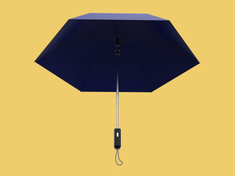FOLDED OPEN CLOSED UMBRELLA AUTO FOLDABLE FOLDING COMPACT CLOSE 3D 模型