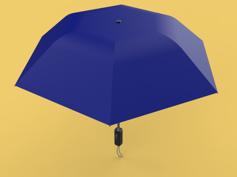 FOLDED OPEN CLOSED UMBRELLA AUTO FOLDABLE FOLDING COMPACT CLOSE 3D 模型