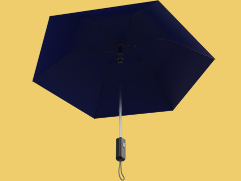 FOLDED OPEN CLOSED UMBRELLA AUTO FOLDABLE FOLDING COMPACT CLOSE 3D 模型