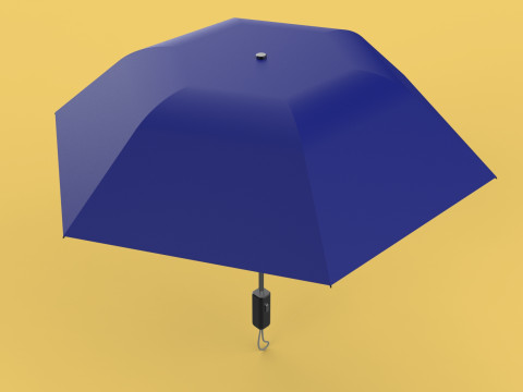 FOLDED OPEN CLOSED UMBRELLA AUTO FOLDABLE FOLDING COMPACT CLOSE 3D 模型