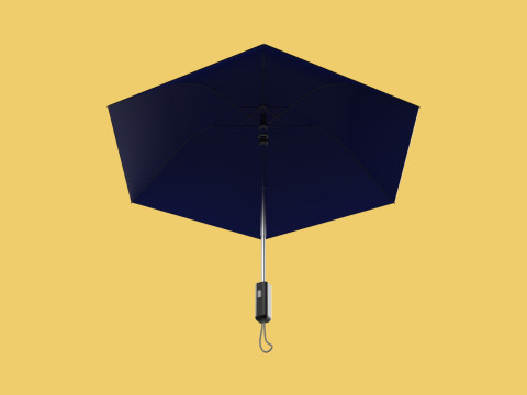 FOLDED OPEN CLOSED UMBRELLA AUTO FOLDABLE FOLDING COMPACT CLOSE 3D 模型