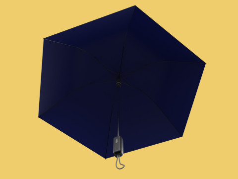 FOLDED OPEN CLOSED UMBRELLA AUTO FOLDABLE FOLDING COMPACT CLOSE 3D 模型