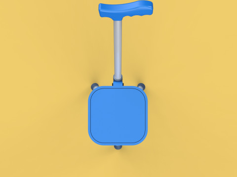 PORTABLE CANE STICK CHAIR WALKING SEAT STOOL POLE CRUTCH FOLDING Modèle 3D