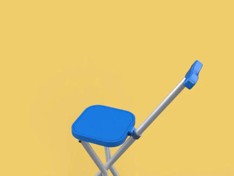 PORTABLE CANE STICK CHAIR WALKING SEAT STOOL POLE CRUTCH FOLDING 3D Model