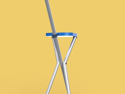 PORTABLE CANE STICK CHAIR WALKING SEAT STOOL POLE CRUTCH FOLDING Modèle 3D