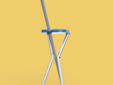PORTABLE CANE STICK CHAIR WALKING SEAT STOOL POLE CRUTCH FOLDING 3D Model