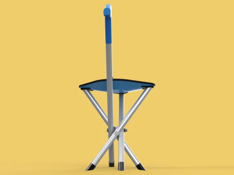 CANE STICK CHAIR WALKING SEAT STOOL POLE CRUTCH FOLDING PORTABLE 3D Model