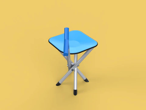 CANE STICK CHAIR WALKING SEAT STOOL POLE CRUTCH FOLDING PORTABLE 3D Model