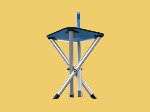 CANE STICK CHAIR WALKING SEAT STOOL POLE CRUTCH FOLDING PORTABLE 3D Модель