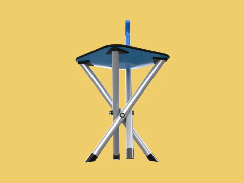 CANE STICK CHAIR WALKING SEAT STOOL POLE CRUTCH FOLDING PORTABLE 3D Model
