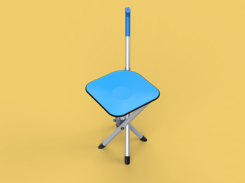 CANE STICK CHAIR WALKING SEAT STOOL POLE CRUTCH FOLDING PORTABLE 3D Модель