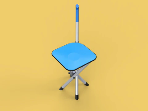 CANE STICK CHAIR WALKING SEAT STOOL POLE CRUTCH FOLDING PORTABLE 3D Model