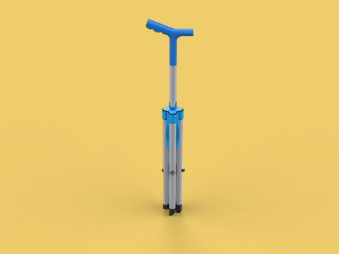 CANE STICK CHAIR WALKING SEAT STOOL POLE CRUTCH FOLDING PORTABLE 3D Модель