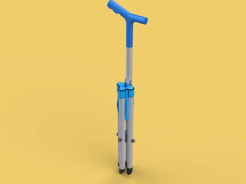 CANE STICK CHAIR WALKING SEAT STOOL POLE CRUTCH FOLDING PORTABLE 3D Model