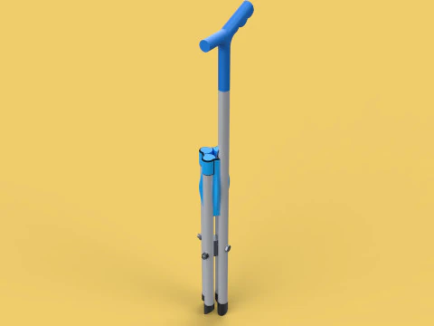 CANE STICK CHAIR WALKING SEAT STOOL POLE CRUTCH FOLDING PORTABLE 3D Model