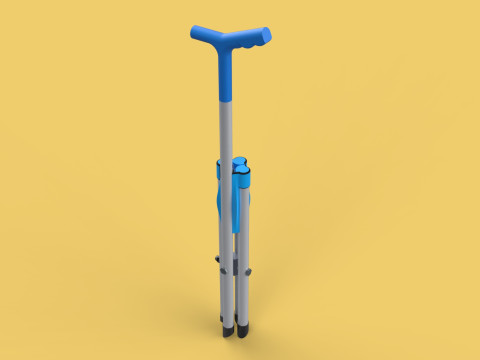 CANE STICK CHAIR WALKING SEAT STOOL POLE CRUTCH FOLDING PORTABLE 3D Модель