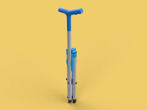 CANE STICK CHAIR WALKING SEAT STOOL POLE CRUTCH FOLDING PORTABLE 3D Model