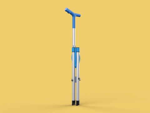 CANE STICK CHAIR WALKING SEAT STOOL POLE CRUTCH FOLDING PORTABLE 3D Модель