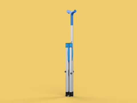 CANE STICK CHAIR WALKING SEAT STOOL POLE CRUTCH FOLDING PORTABLE 3D Модель
