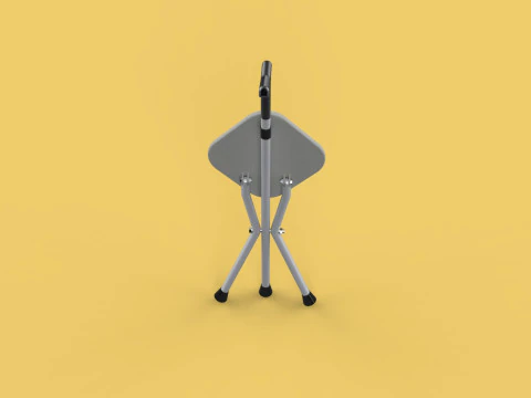 STICK CANE CHAIR WALKING SEAT STOOL POLE CRUTCH FOLDING PORTABLE 3D Model