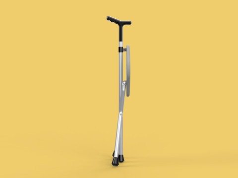 STICK CANE CHAIR WALKING SEAT STOOL POLE CRUTCH FOLDING PORTABLE Modelo 3D