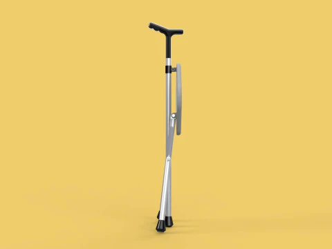 STICK CANE CHAIR WALKING SEAT STOOL POLE CRUTCH FOLDING PORTABLE 3D Model