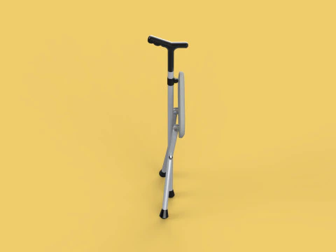 STICK CANE CHAIR WALKING SEAT STOOL POLE CRUTCH FOLDING PORTABLE 3D Model