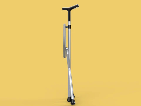 STICK CANE CHAIR WALKING SEAT STOOL POLE CRUTCH FOLDING PORTABLE 3D Model