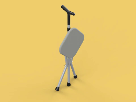 STICK CANE CHAIR WALKING SEAT STOOL POLE CRUTCH FOLDING PORTABLE 3D Model