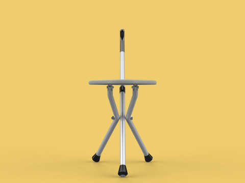 STICK CANE CHAIR WALKING SEAT STOOL POLE CRUTCH FOLDING PORTABLE Modelo 3D
