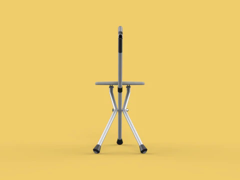 STICK CANE CHAIR WALKING SEAT STOOL POLE CRUTCH FOLDING PORTABLE 3D Model