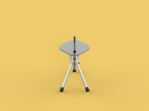 STICK CANE CHAIR WALKING SEAT STOOL POLE CRUTCH FOLDING PORTABLE Modelo 3D